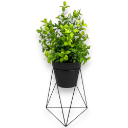 Pianta Artificiale con Supporto in Metallo - 25x25x54 Cm