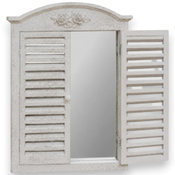 Specchio Da Parate con Ante Veneziante - 48x5x65,5 Cm