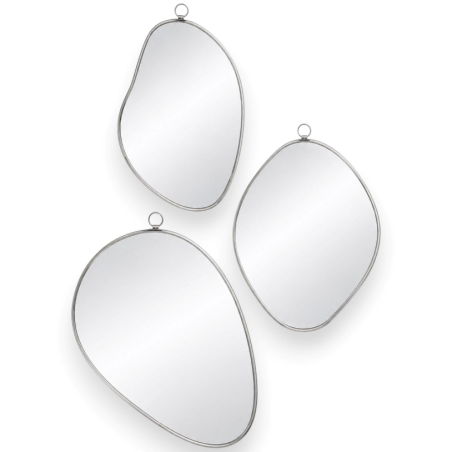 Set 3 Specchi con Cornice in Metallo - Goccia