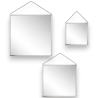 Set 3 Specchi con Cornice in Metallo - Quadrato