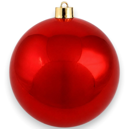 Palla Natale - Lucida - SHINY - 20 Cm - Rosso