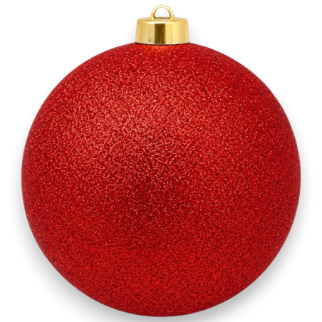 Palla Natale - GLITTER - 20 Cm - Rosso
