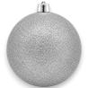 Palla Natale - GLITTER - 20 Cm - Argento