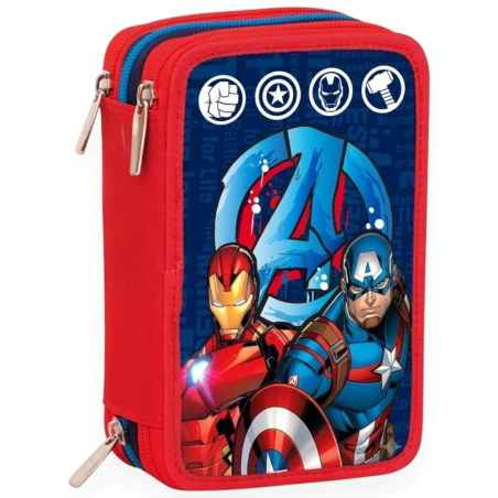 Astuccio Completo 3 Zip - Avengers Premium