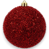 Palla Natale - TINSEL- 12 Cm - Rosso
