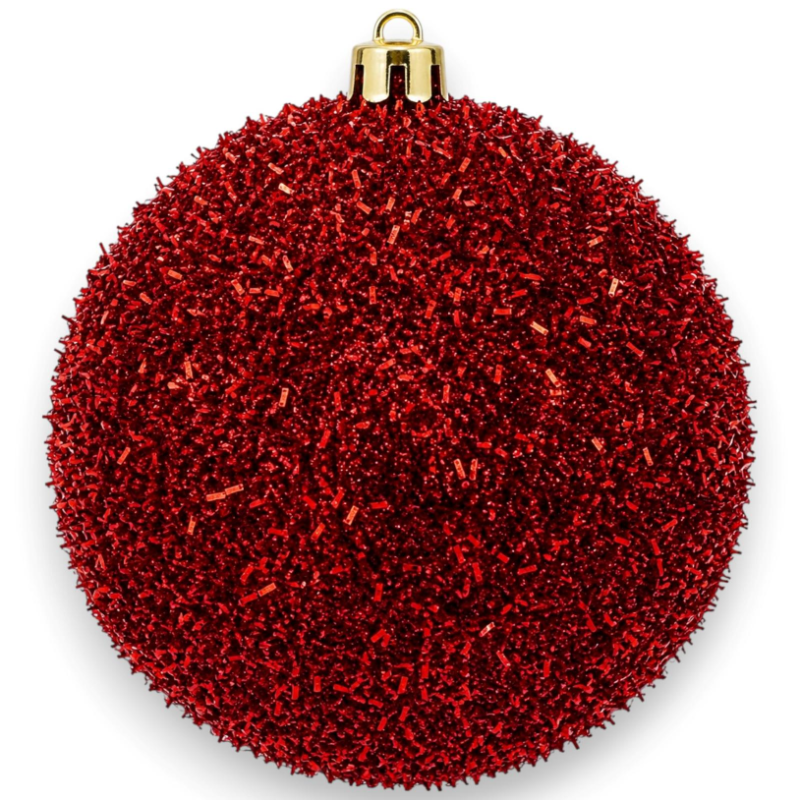 Palla Natale - TINSEL- 25 Cm - Rosso