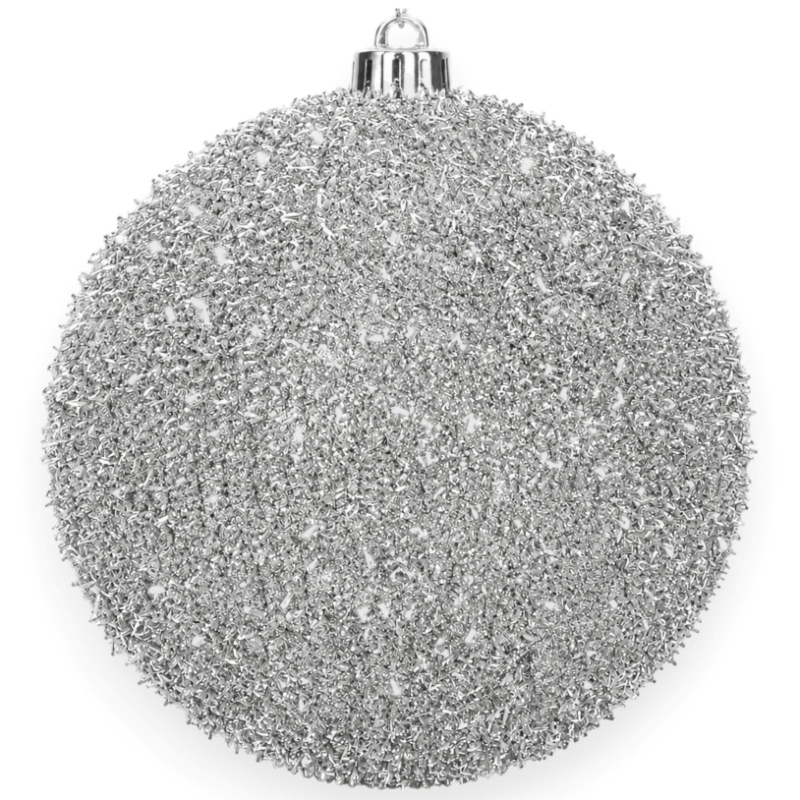 Palla Natale - TINSEL- 20 Cm - Argento