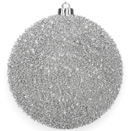 Palla Natale - TINSEL- 20 Cm - Argento