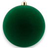 Palla Natale - FLOCCATA - Verde - 25 Cm