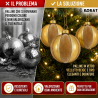 Palline Di Natale In Vetro Oro Effetto Velluto Oro, Set Da 6 Addobbi P