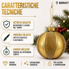 Palline Di Natale In Vetro Oro Effetto Velluto Oro, Set Da 6 Addobbi P