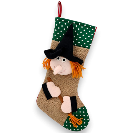 Calza con Befana - 39 Cm