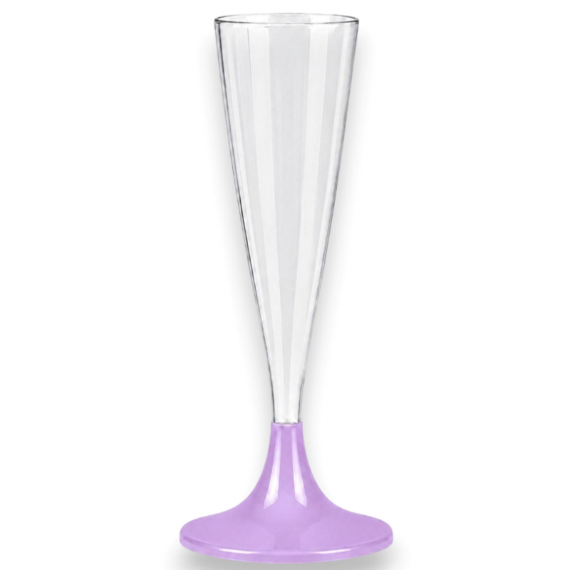 Flûte in Plastica Riutilizzabili 120 ml Lilla – Set da 60 Bicchieri El