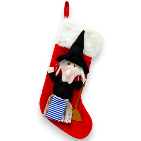 Calza Befana con Pelliccia - 53 Cm