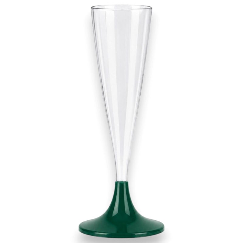 Flûte in Plastica Riutilizzabili 120 ml Verde – Set da 60 Bicchieri El