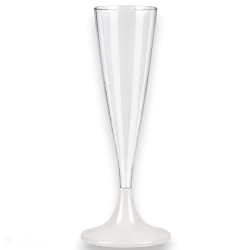 Flûte in Plastica Riutilizzabili 120 ml – Set da 60 Bicchieri Bianchi 