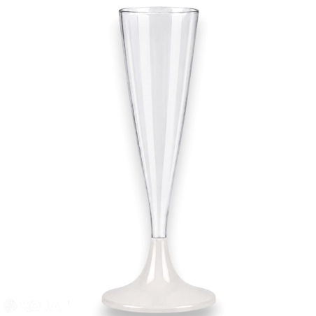 Flûte in Plastica Riutilizzabili 120 ml – Set da 60 Bicchieri Bianchi 