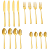 Set 16 Posate in Acciaio Inox - Oro