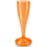 Flûte Plastica Champagne 60 Pezzi Arancio, Bicchieri Prosecco Riutiliz