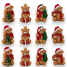 Set 12 Candele Assortite Orsetti di Natale- 5x7 Cm
