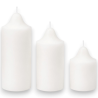 Set 3 Candele Bianche - Diametro 5 Cm