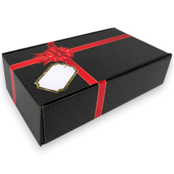 Scatola Porta Bottiglie Decoro Pacco Regalo - 2 Bottiglie