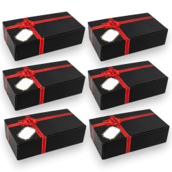 6 Scatole Porta Bottiglie Decoro Pacco Regalo - 2 Bottiglie