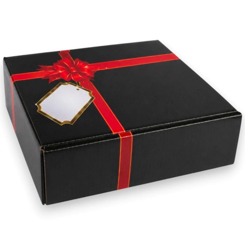 Scatola Porta Bottiglie Decoro Pacco Regalo - 3 Bottiglie