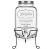 Dispenser Bevande in Vetro 5 Litri con Rubinetto e Supporto