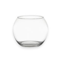 Vaso Boccia in Vetro Trasparente per Composizioni Floreali e Centrotav