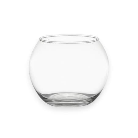 Vaso Boccia in Vetro Trasparente per Composizioni Floreali e Centrotav