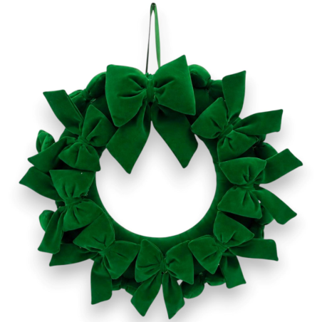 Dietroporta con Fiocchi in Velluto - 30 Cm - Verde