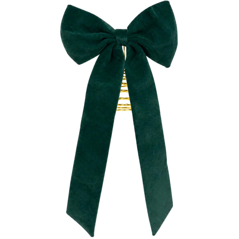 Puntale Fiocco in Velluto - 40x90 Cm - Verde