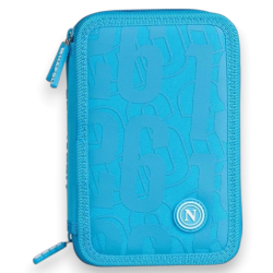 Colourbook - Astuccio Napoli a 3 Zip - Completo di 45 Pezzi - Azzurro