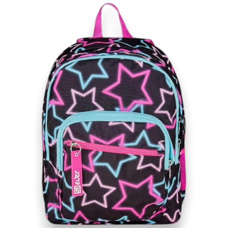 SJ - Zaino Scuola Doppio Scomparto - Star Black - 30 LT