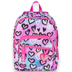 SJ - Zaino Scuola Doppio Scomparto - Heart Pink - 30 LT