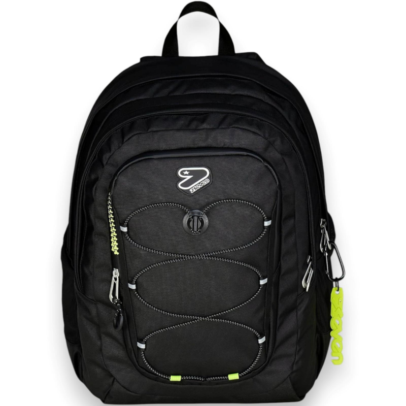 Seven - Zaino Scuola Tech Line - Nero - 29 LT