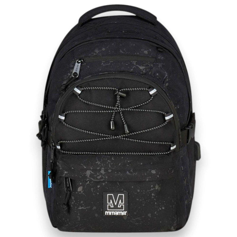 Mitama - Zaino Scuola Triplo Scomparto - BDBF - Black Splash - 31 LT