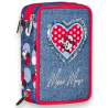 Minnie - Astuccio Completo 3 Zip  - Blue Denim