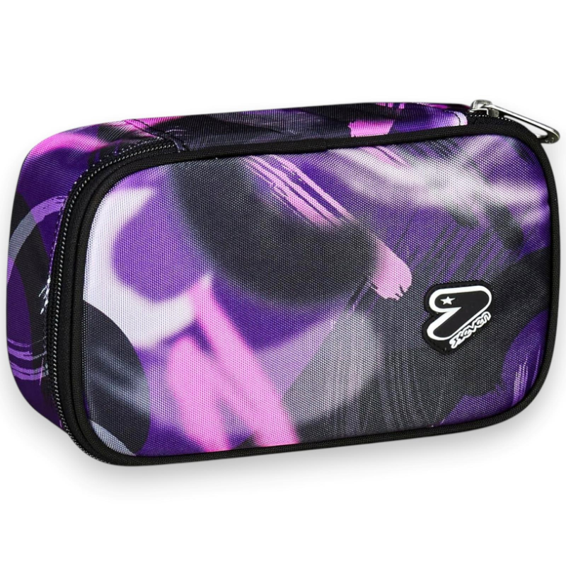 Seven - Portapenne Scuola Round Plus Big - Viola/Fucsia
