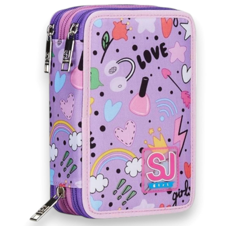SJ - Astuccio Completo 1 Zip Speed Case - Cute Notes - SCONTO