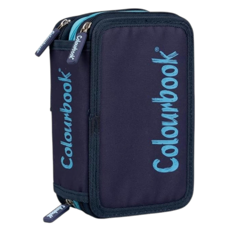 Colourbook - Astuccio a 3 Zip - 45 Pezzi - BiColor - Blu
