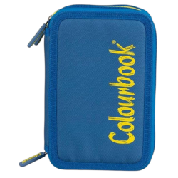 Colourbook - Astuccio a 3 Zip - 45 Pezzi - BiColor - Azzurro