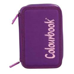 Colourbook - Astuccio a 3 Zip - 45 Pezzi - BiColor - Viola