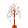 Albero Glitterato con Luci e Fantasmi Halloween - 120 Cm