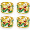 Set 4 Anelli Portatovaglioli - Anello Agrifoglio - 4,5x4,5 Cm