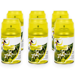 Deodorante Spray per Ambienti al Gelsomino 5 in 1 – Set da 6 Bombole d