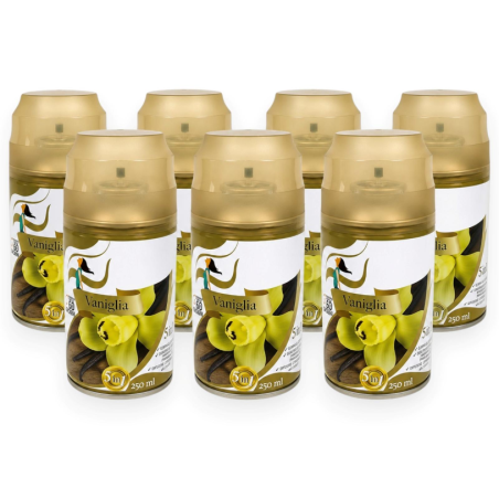 Deodorante Spray per Ambienti alla Vaniglia 5 in 1 – Set da 6 Bombole 