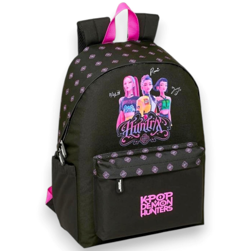 K-Pop Demon Hunters - Nero - Zaino Americano- 31x13x43 Cm