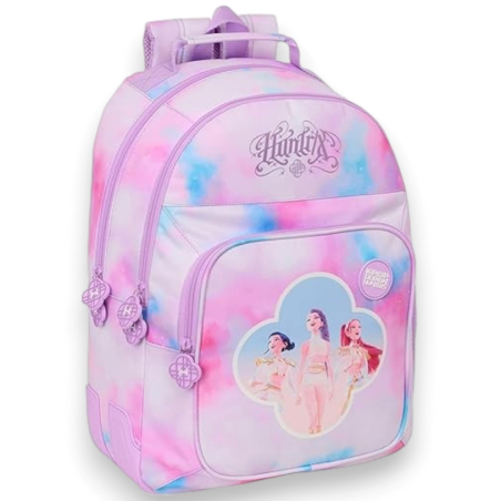 K-Pop Demon Hunters - Rosa - Zaino Americano 3 Zip - 32x15x42 Cm - ART